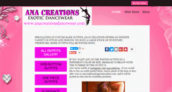 Desktop Screenshot of anacreationsdancewear.com