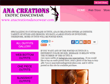 Tablet Screenshot of anacreationsdancewear.com